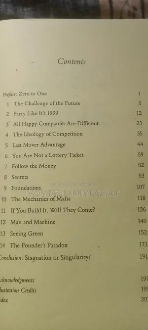 Zero To One Book