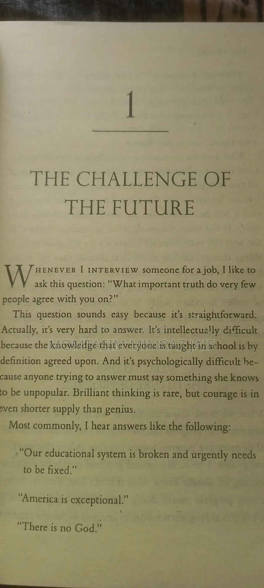 Zero To One Book