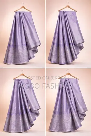 Exquisite Lavender Pure Katan Silk Banarasi Saree