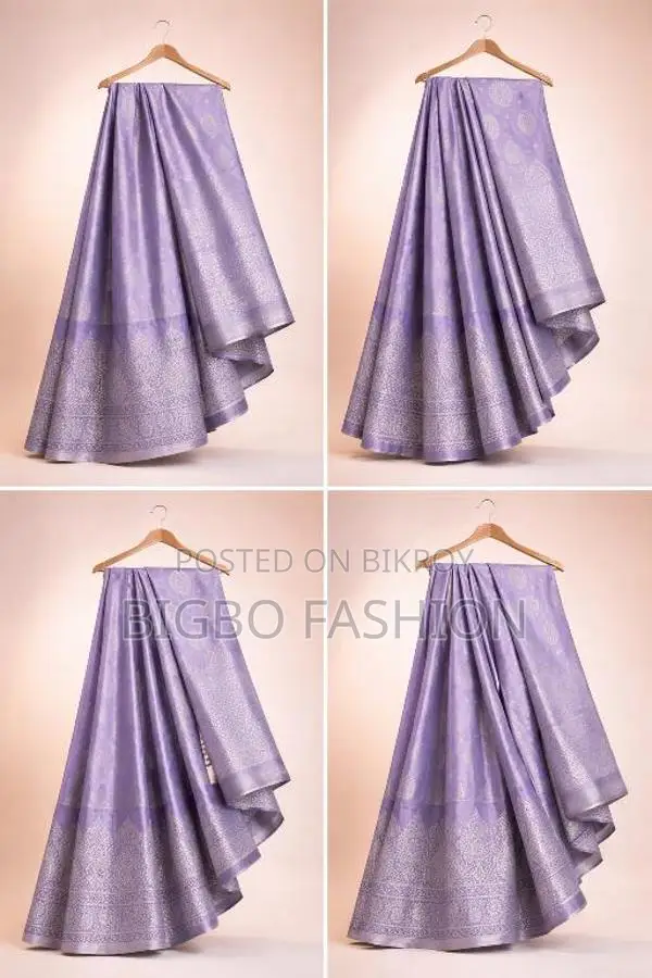 Exquisite Lavender Pure Katan Silk Banarasi Saree