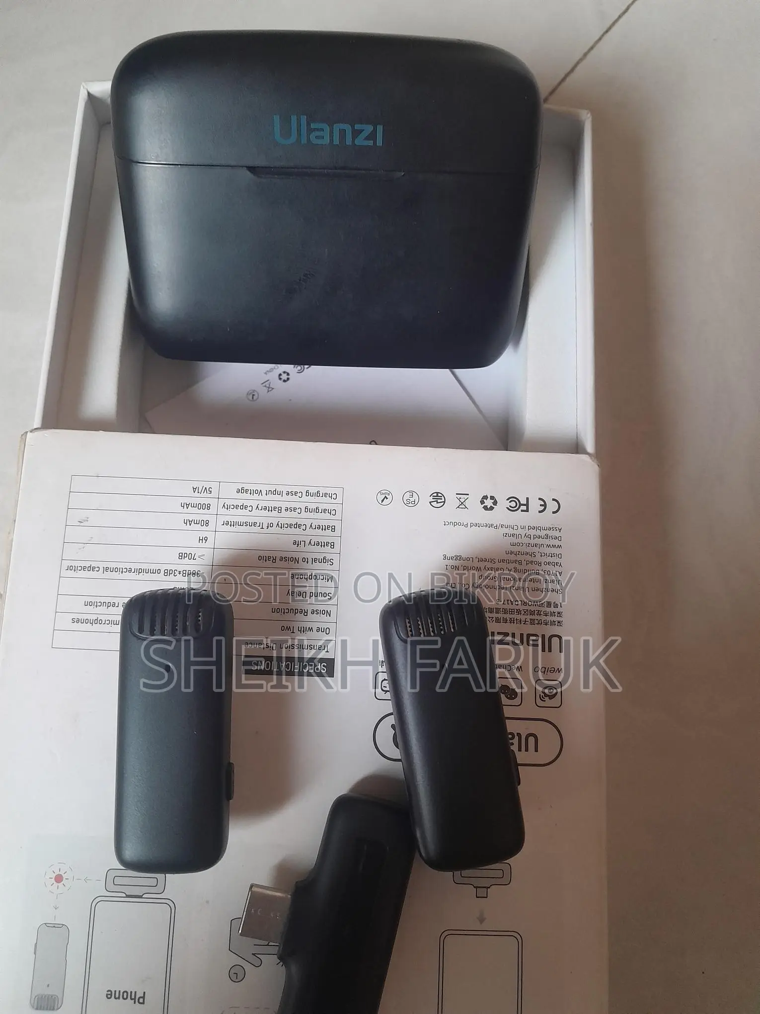 Ulanji J12 Dual Wireless Microphone