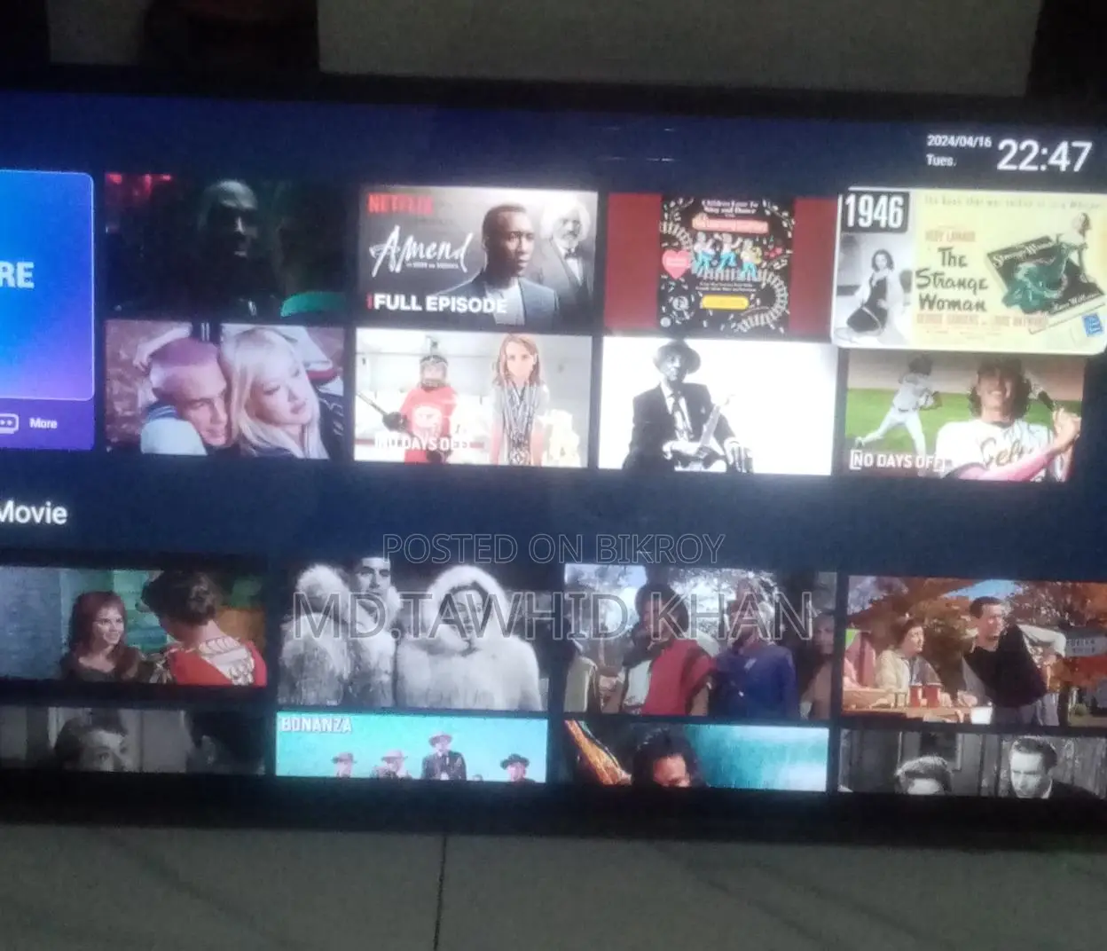 Smart Double Glass LED TV for Sale