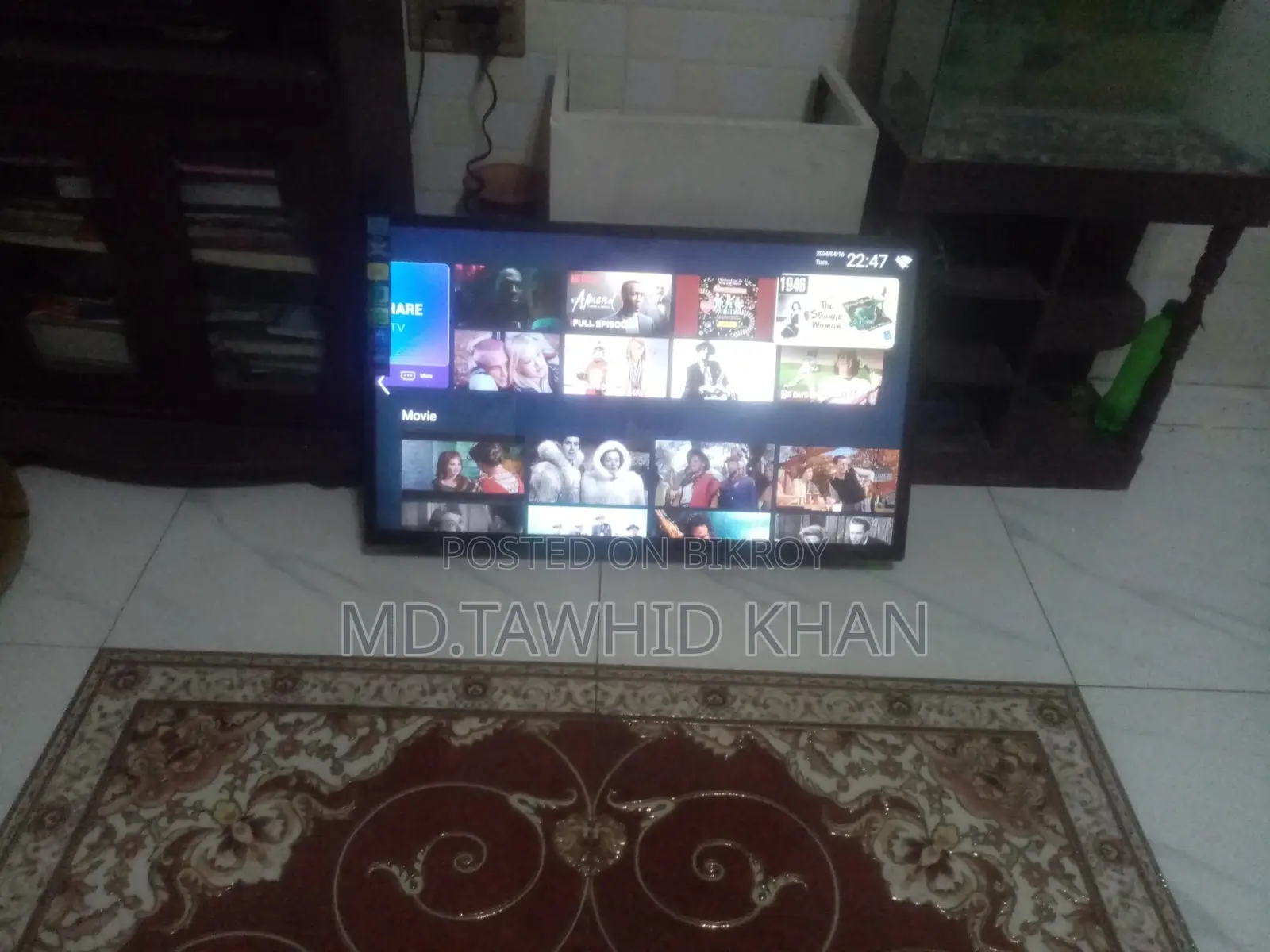 Smart Double Glass LED TV for Sale