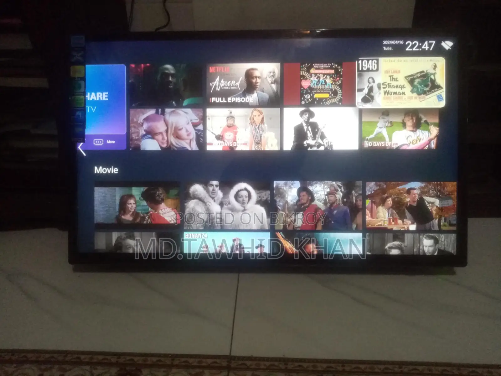 Smart Double Glass LED TV for Sale
