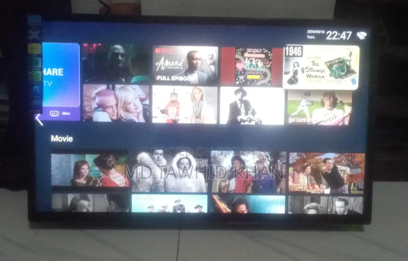 Smart Double Glass LED TV for Sale