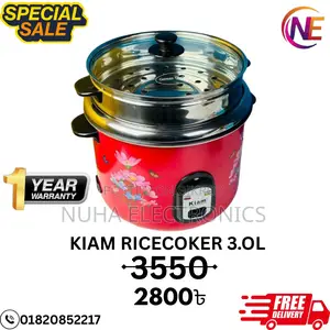 Kiam Rice Cooker 3.0l Ss Body Double Pot