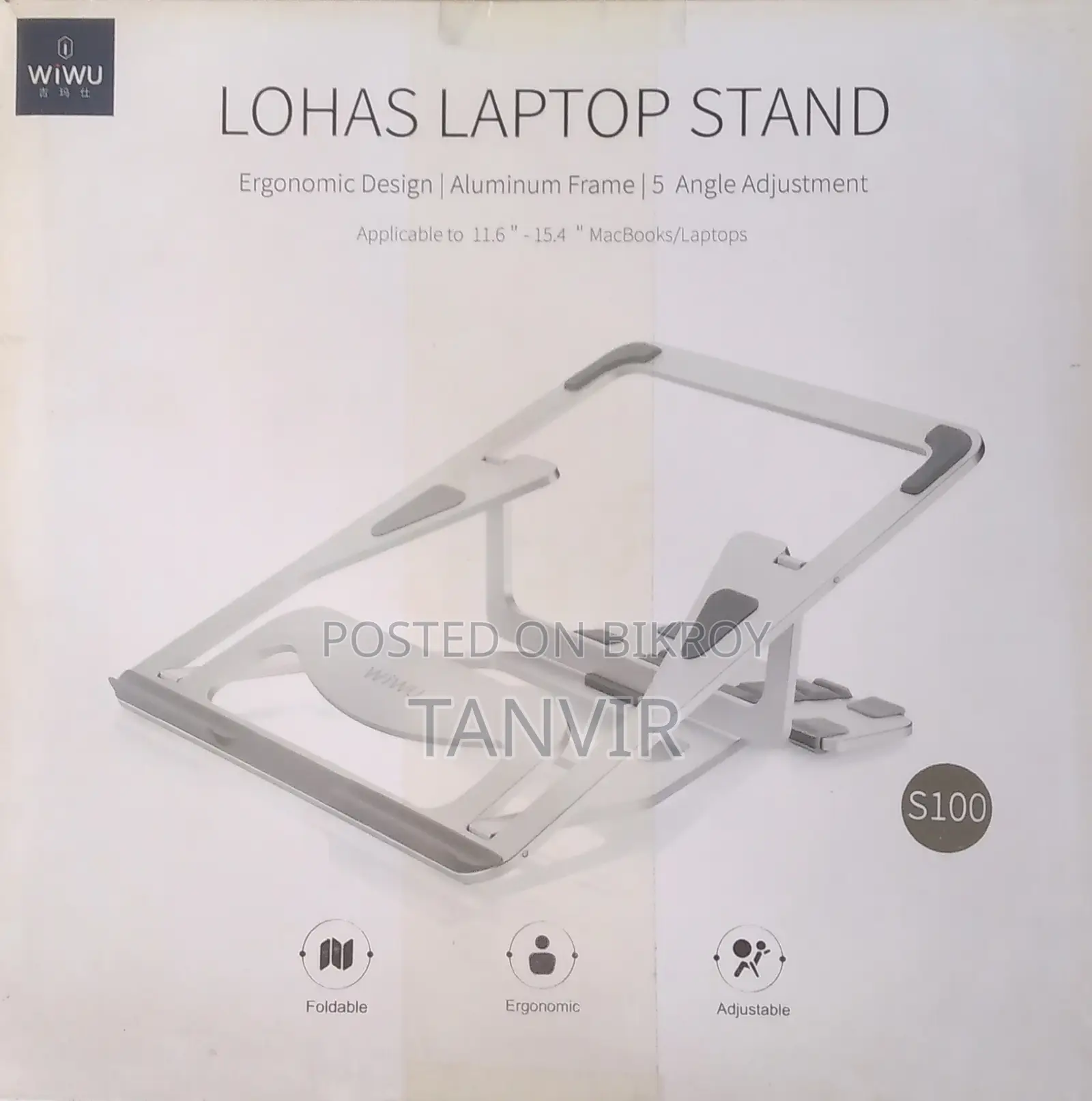Wiwu Lohas Foldable Aluminum Frame Macbook / Notebook / Laptop Stand