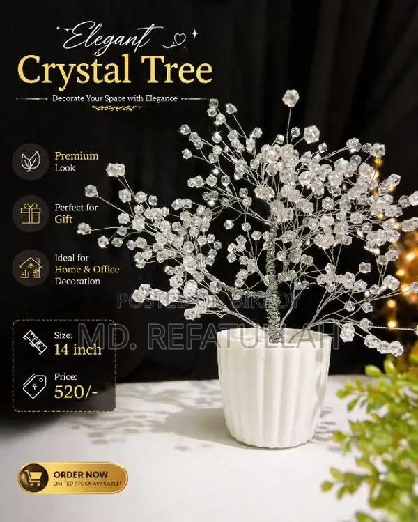 Handmade Elegant Crystal Tree Decor