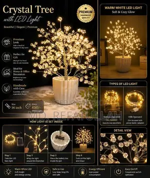 Handmade Elegant Crystal Tree Decor