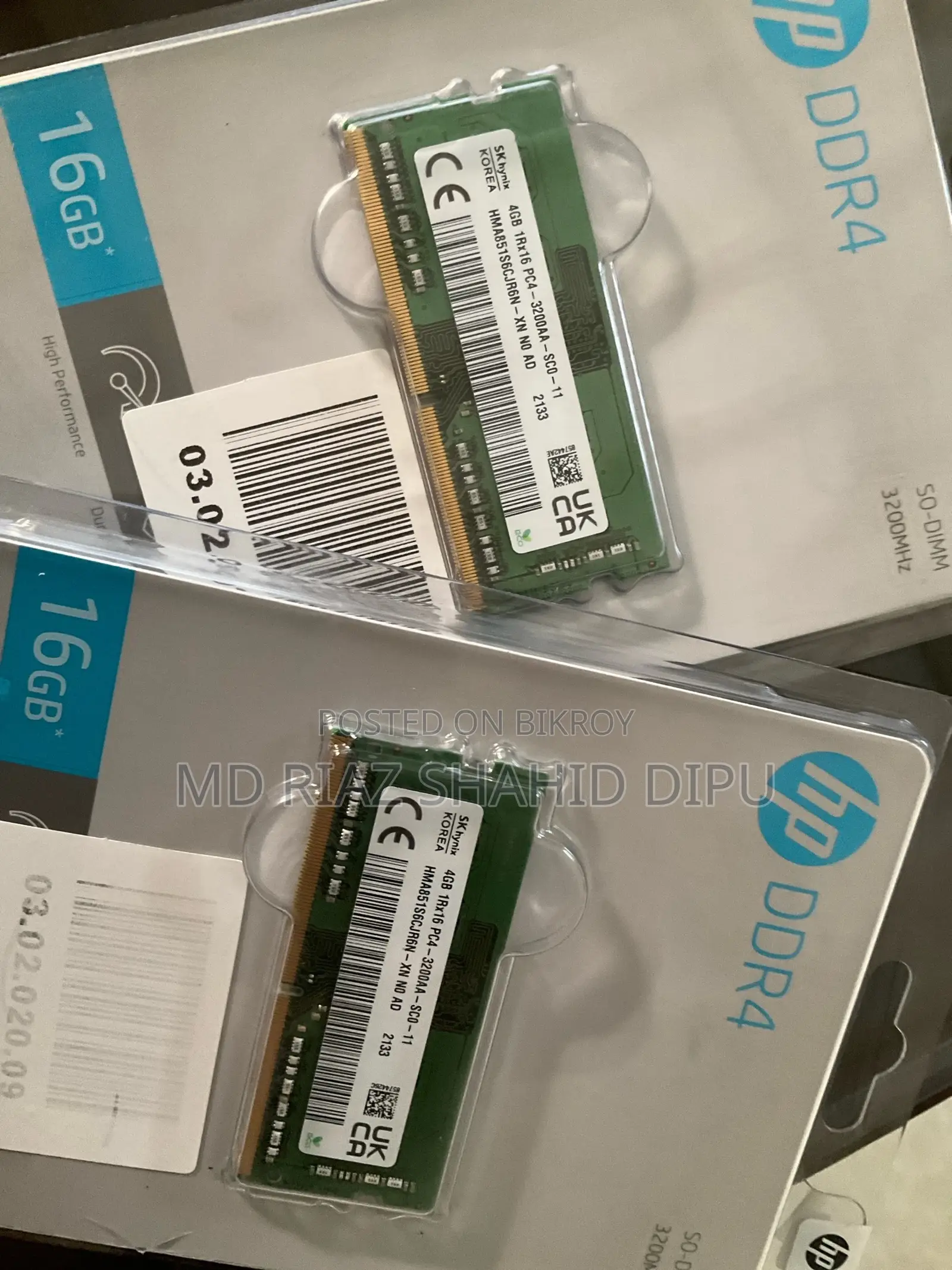 Hynix 4GB DDR4 3200MHz Laptop RAM