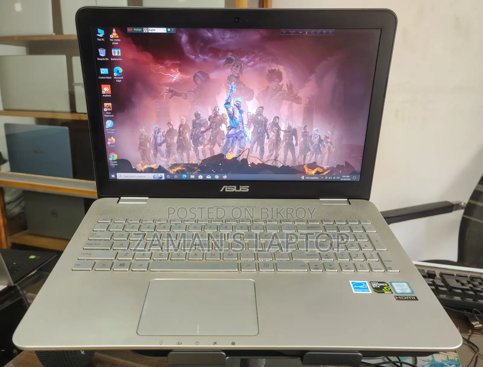 Asus Vivobook Pro Gaming 16RAM GTX Core i7 6 Generation SSD Laptop