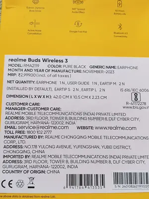 নতুন Realme Buds Wireless 3