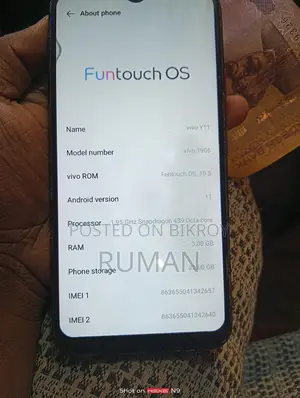 Vivo y11s (Used)