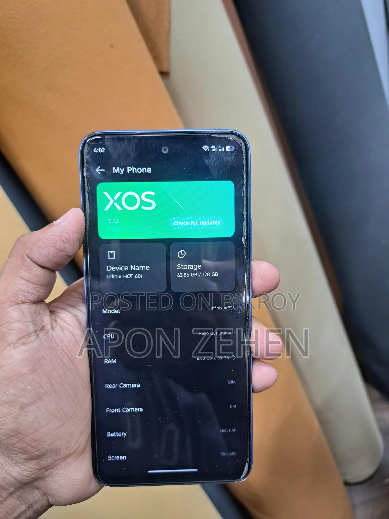 Infinix Hot 60i 6/128 5G (Used)
