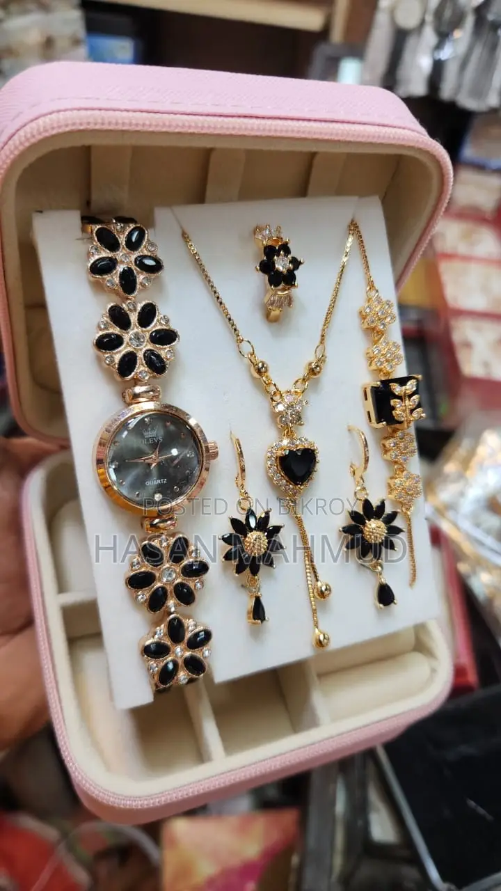 Eye-Catching 6-in-1 Jewelry & Watch Set