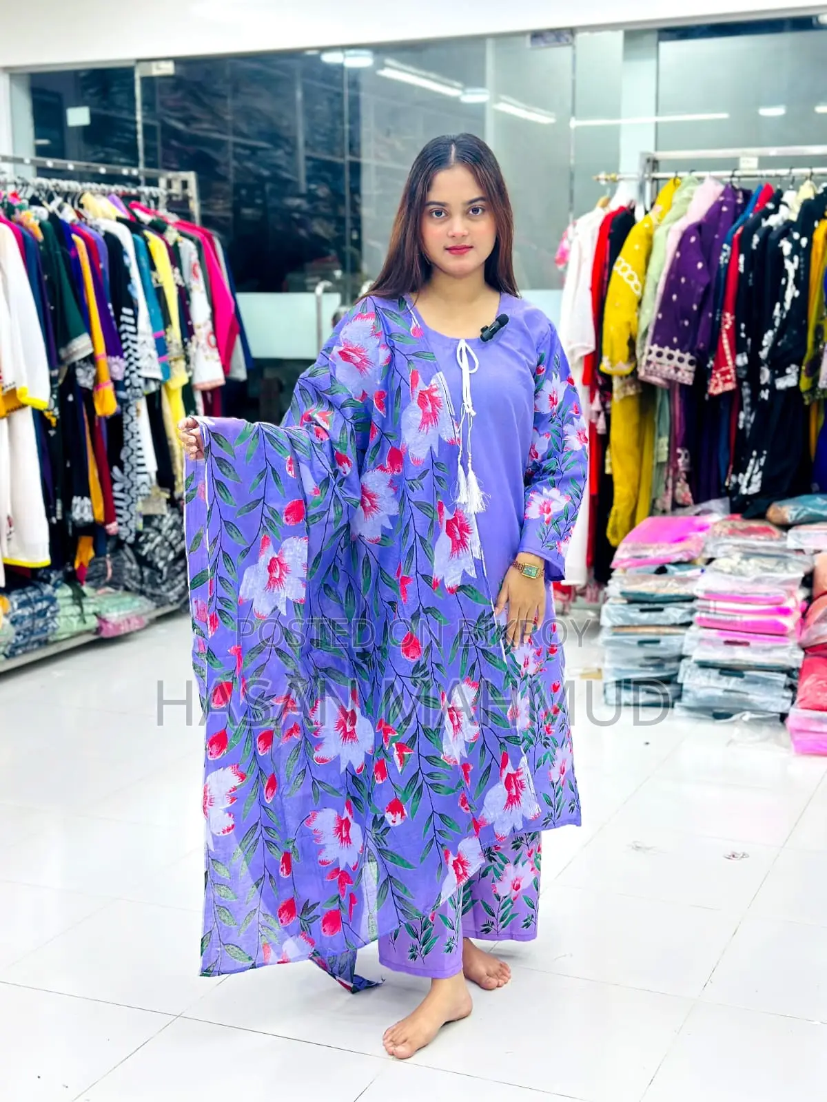 Pakistani Screen Print Three-Piece
