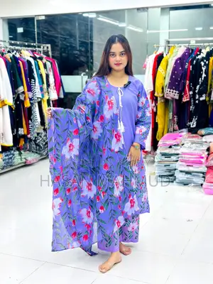 Pakistani Screen Print Three-Piece