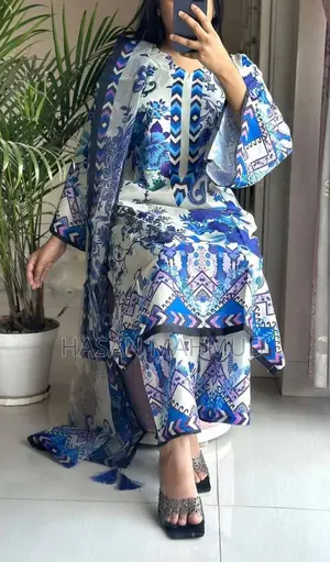 Pakistani Screen Print Three-Piece