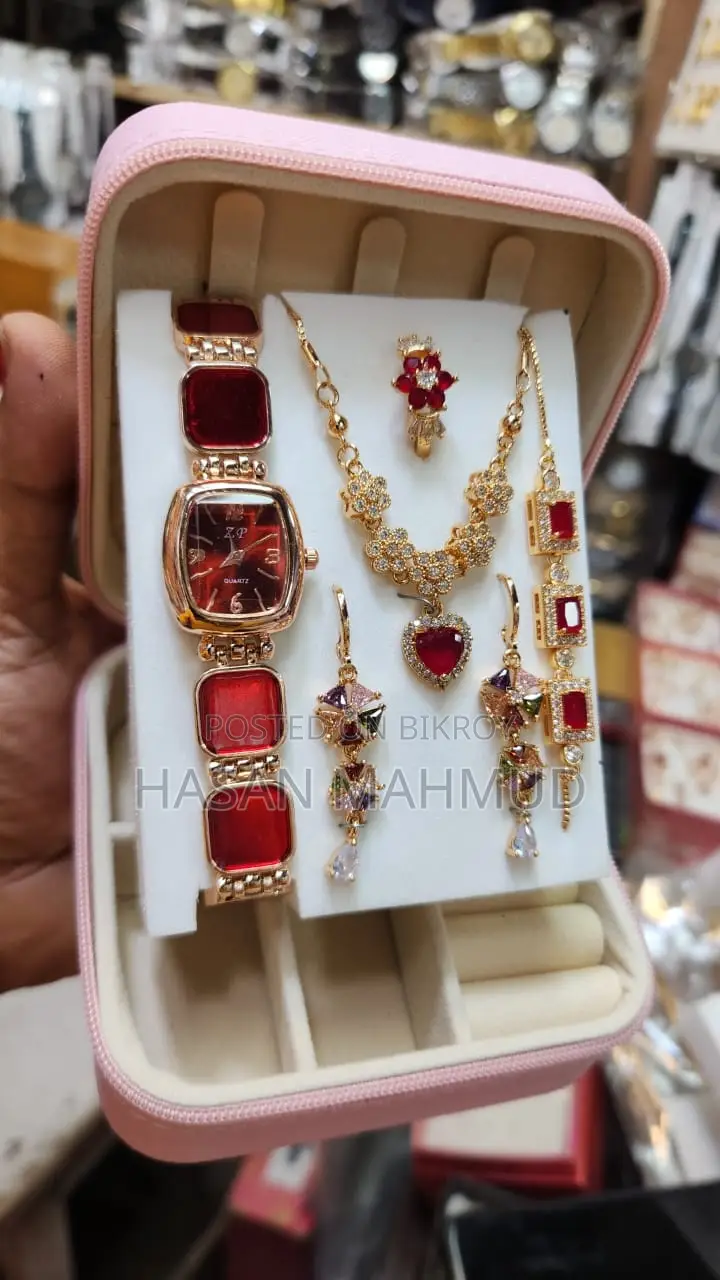 Eye-Catching 6-in-1 Jewelry & Watch Set