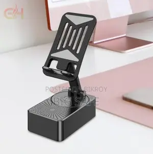 3-in-1 Rotating Foldable Cell Phone Stand with Bluetooth Speaker
