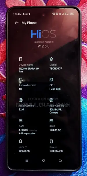 Tecno Spark 10 Pro (Used)