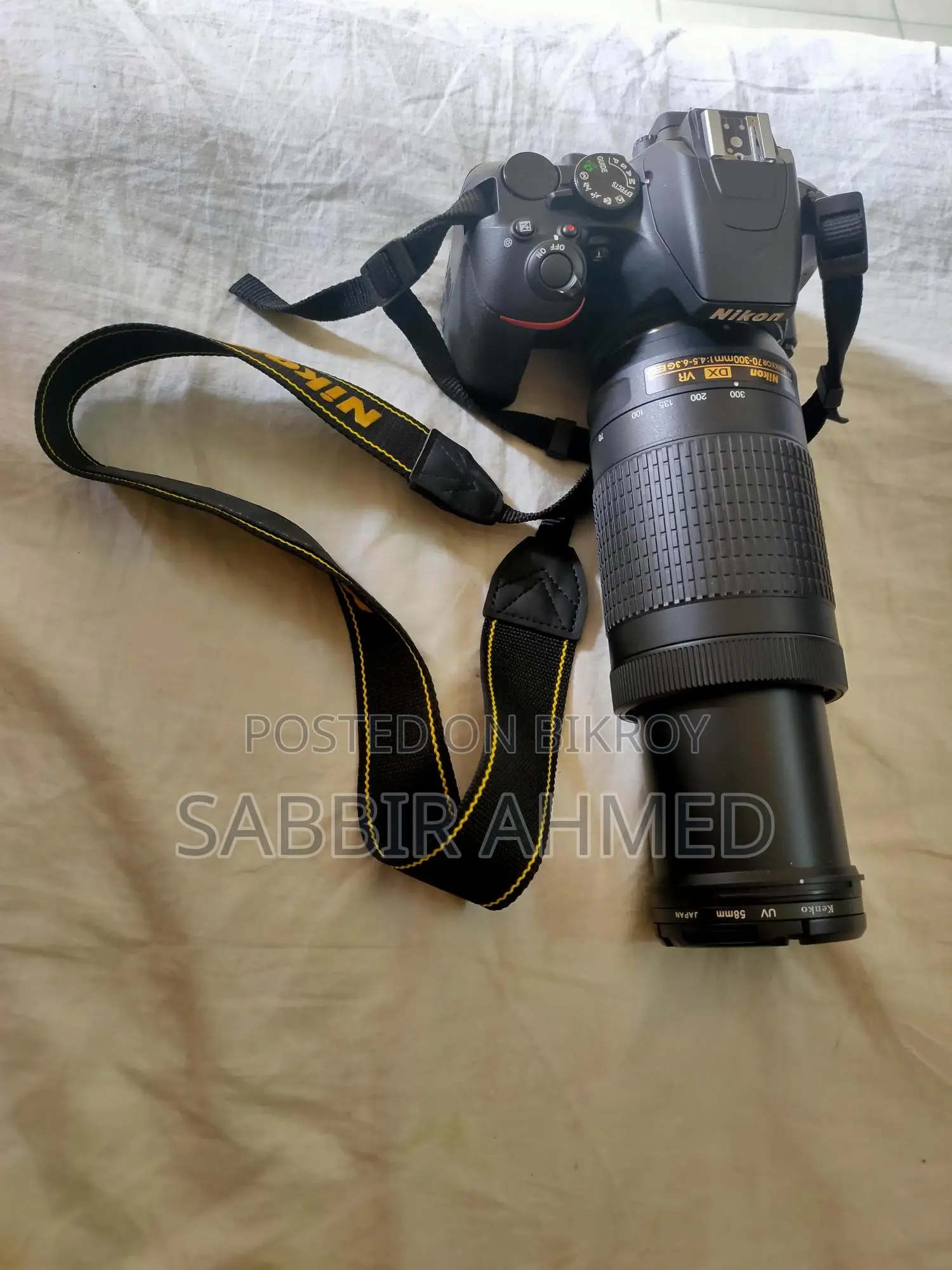Nikon D3500 Camera body  + 70-300 mm Zoom Lens Combo