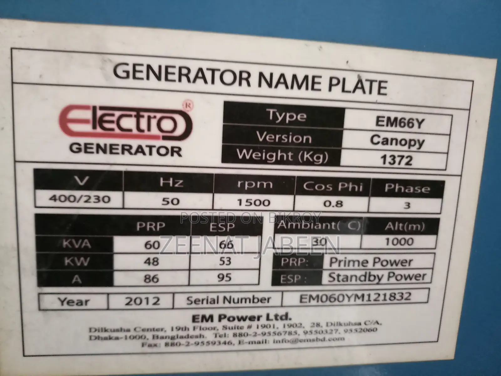 Electro Generator for Sale