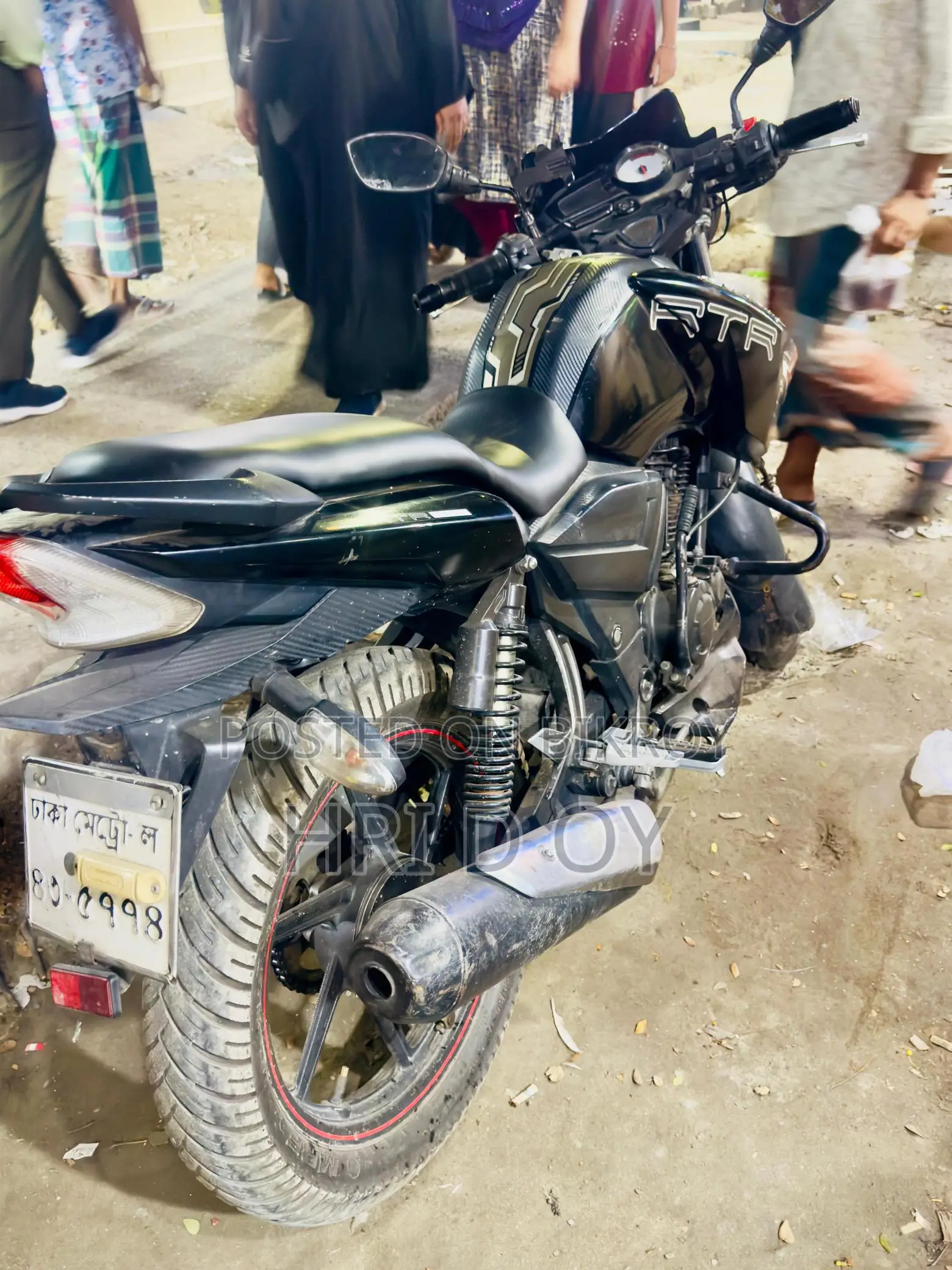 TVS Apache RTR black colour 2019