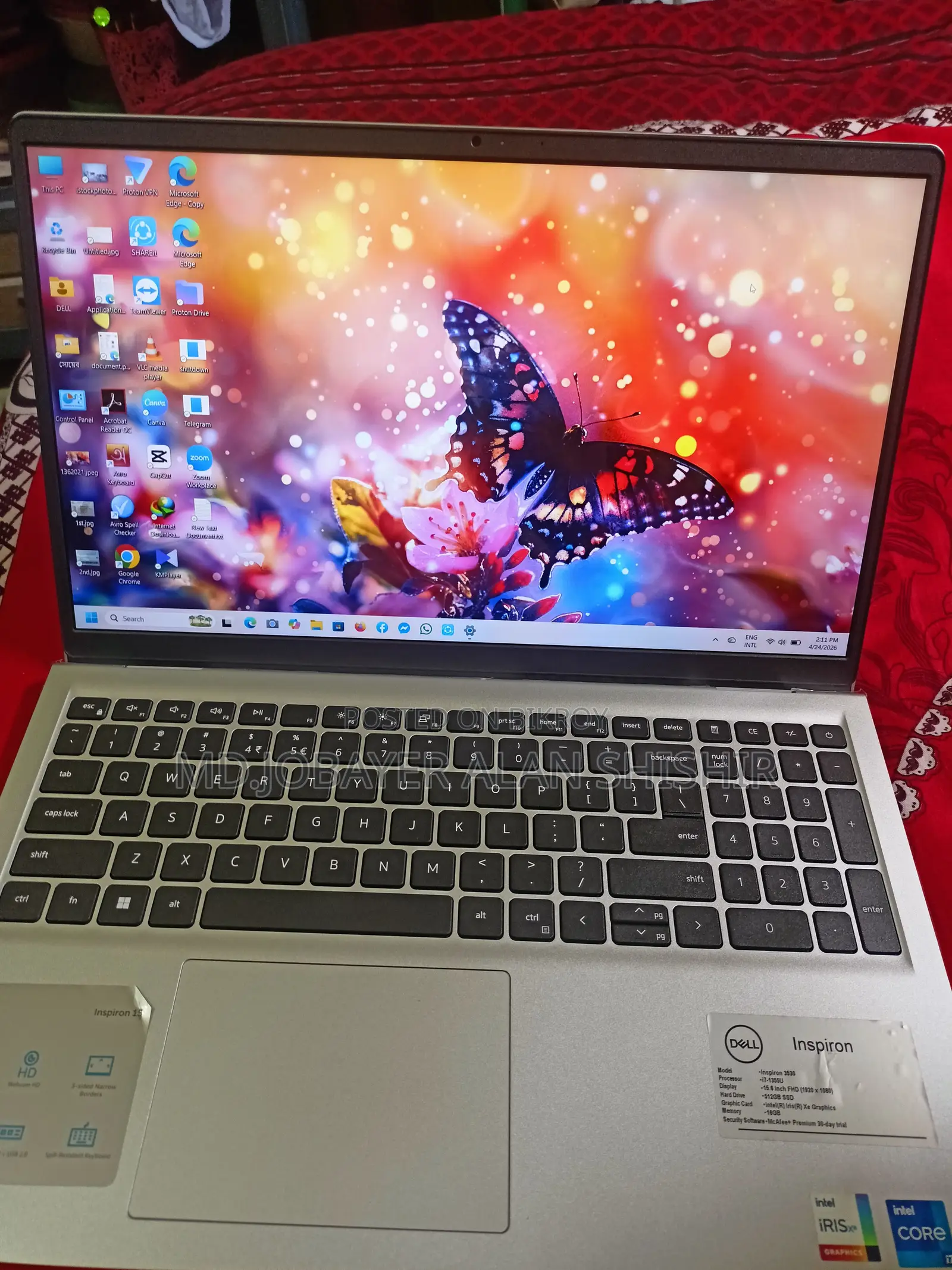 Dell inspiron 3530, Core i7 13 Gen. Fresh condition, like new