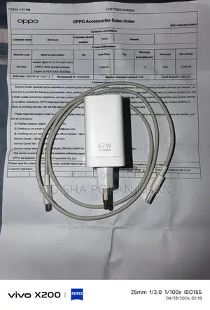 Oppo Supervooc 67w Official Original Charger