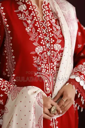 Red Embroidered Shalwal-dupatta Set