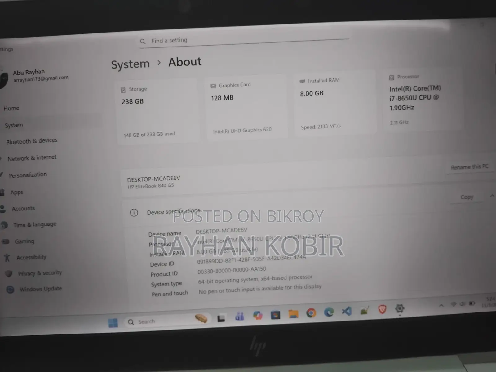 Selling Laptop at a Low Price
