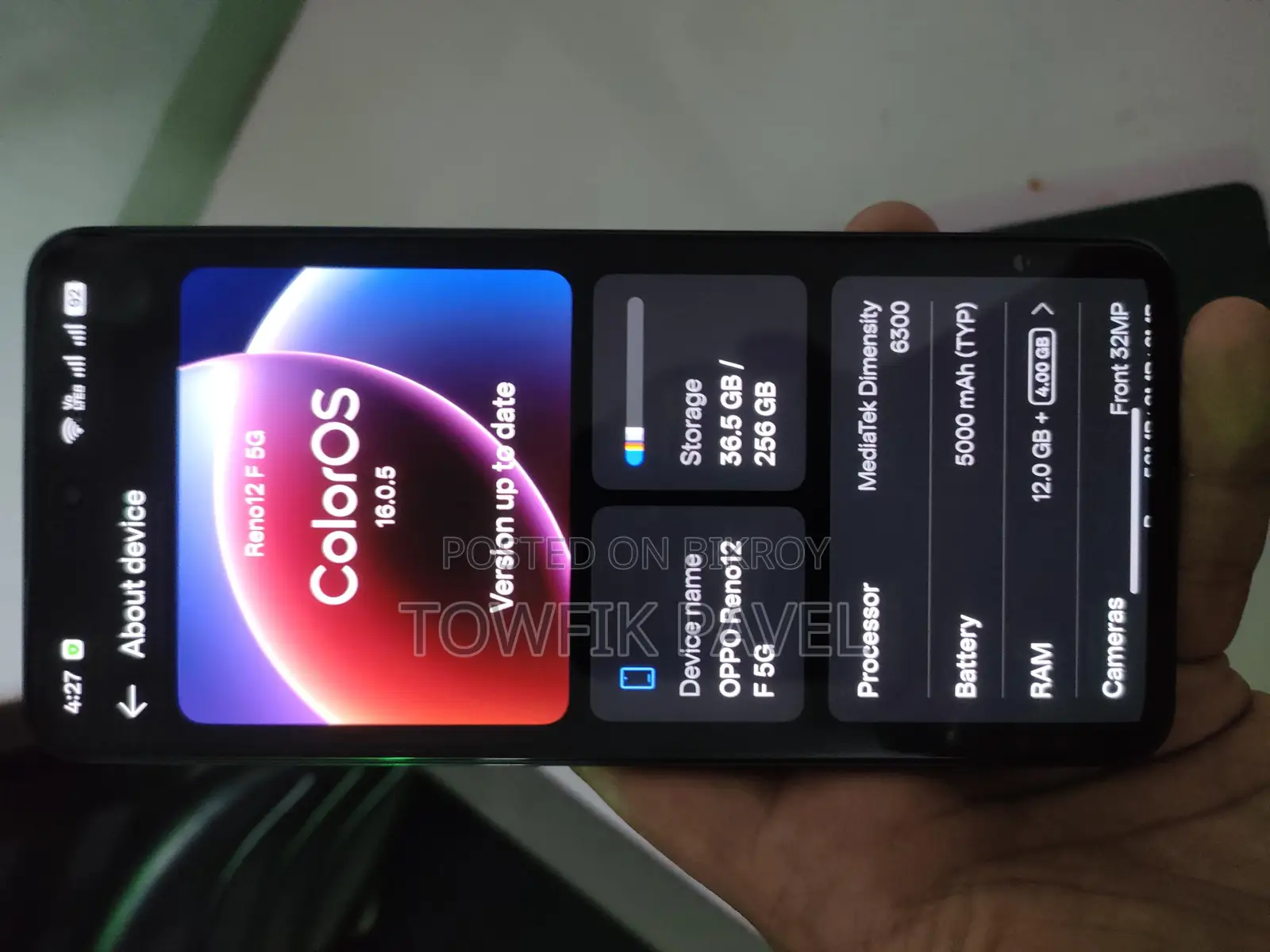 OPPO Reno 12F EXCHANGE POSSIBLE (Used)