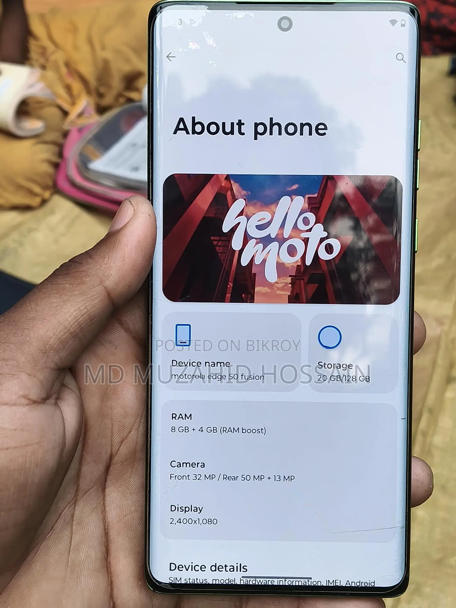 Motorola Edge 50 Fusion ৮/১২৮ (Used)