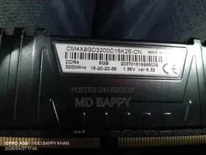 RAM DDR4 Vengeance 8GB, 3200MHz. Full Fresh Condition