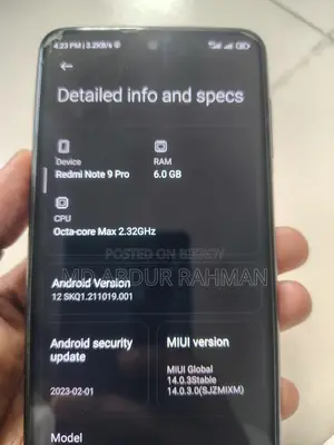 Xiaomi Note 9 Pro . (Used)