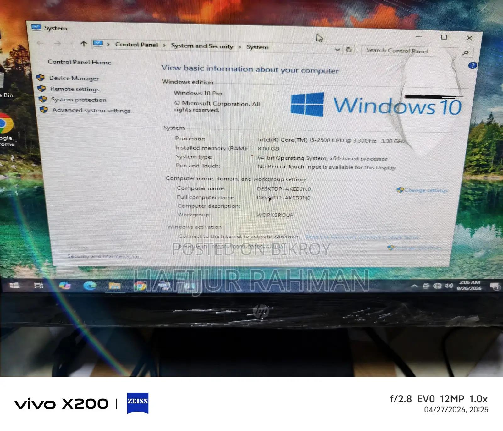 Core I5 PC with Monitor