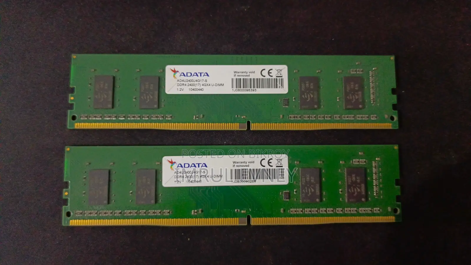 4*2=8GB 2400MHz Adata RAM