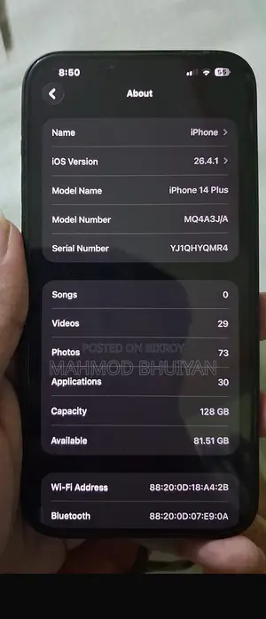 Apple iPhone 14 Plus 128 GB Black