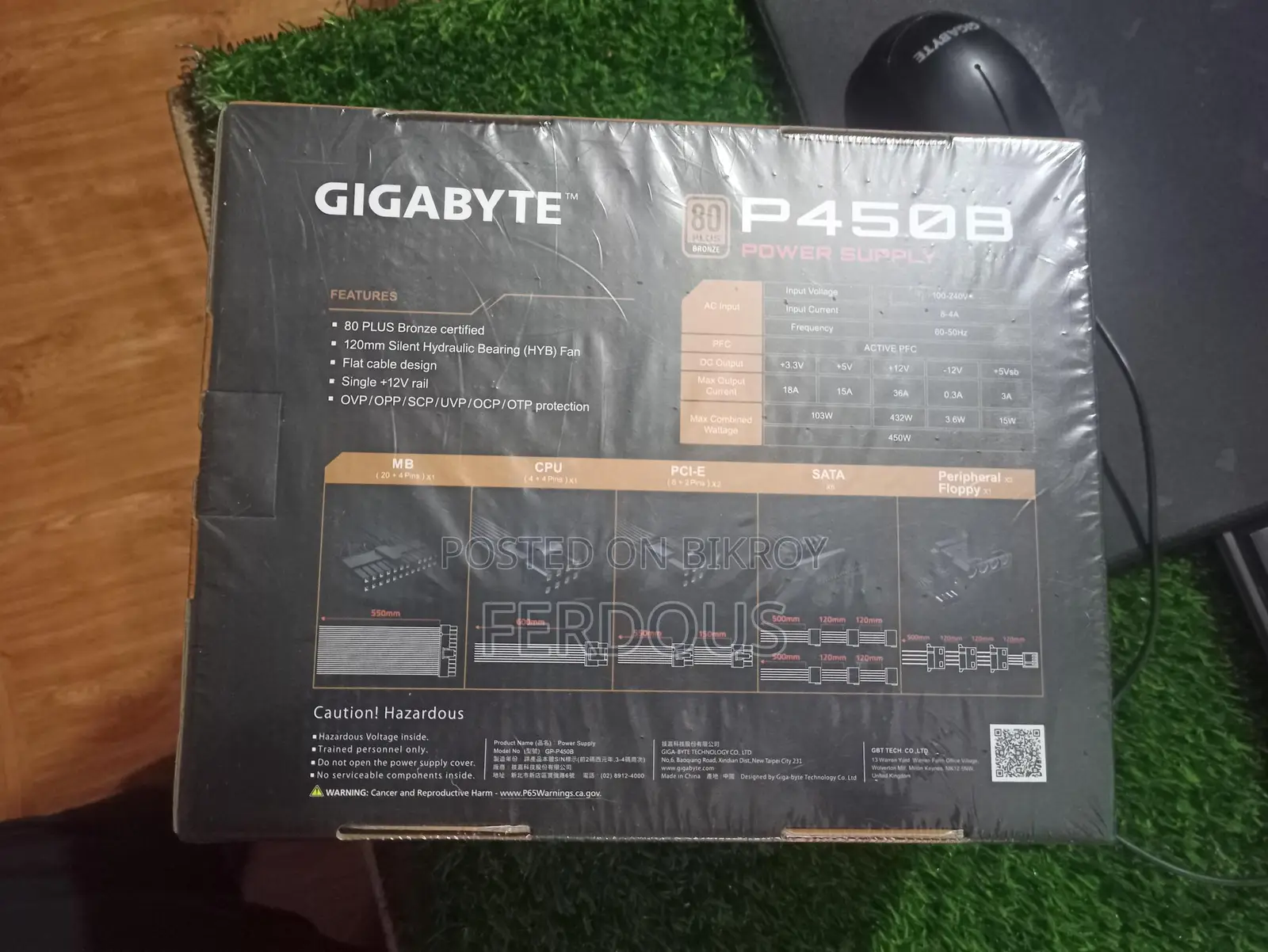Gigabyte 450w Power Supply Model P450b