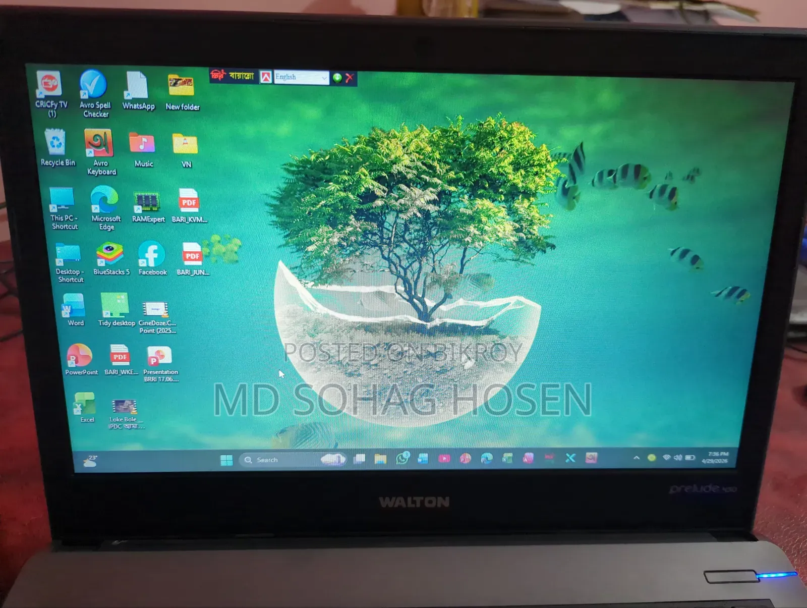 Laptop 3XS 4GB Intel Pentium HDD+SSD 1T
