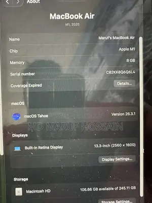 Macbook Air M1 8gb/256gb