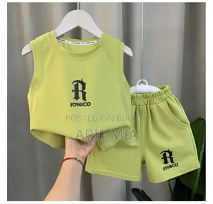 Kids Summer Sleeveless T-Shirt & Shorts Set