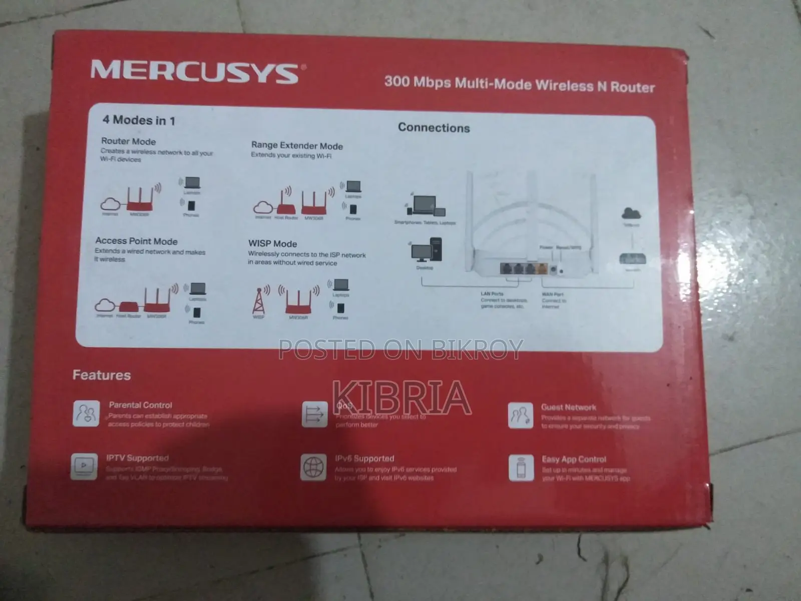 Mercusys 3 Antenna 300 Mbps High Speed Wi-Fi Router