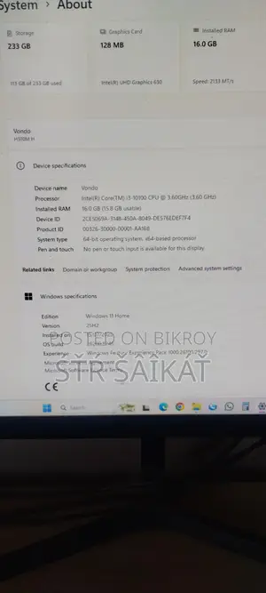 Core i3, 16GB RAM, 256GB SSD, 24-inch Monitor