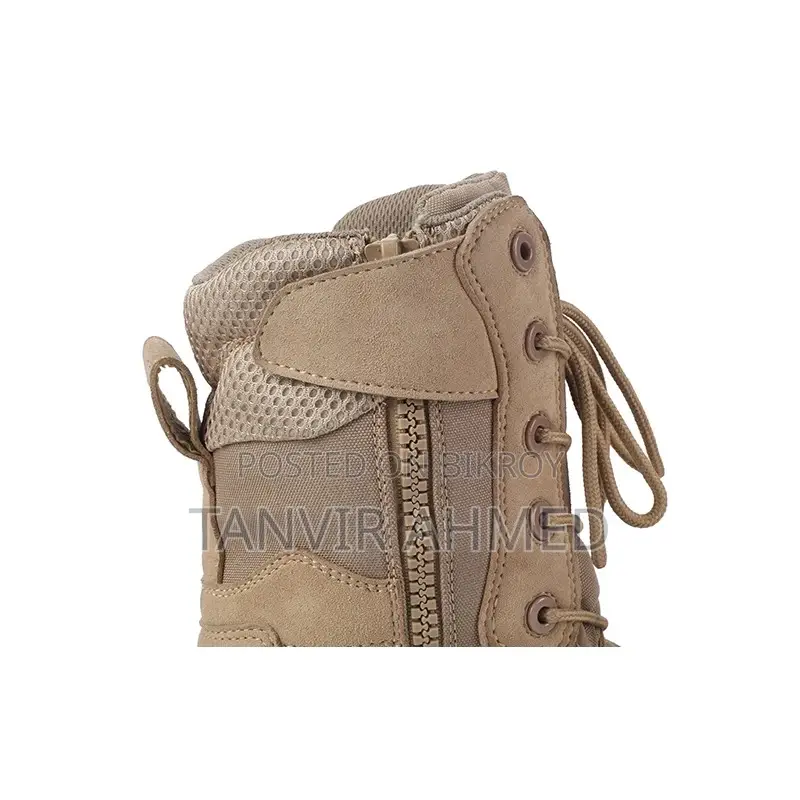 Hiking Boot - Sandy Color Suede Leather Air Cooled
