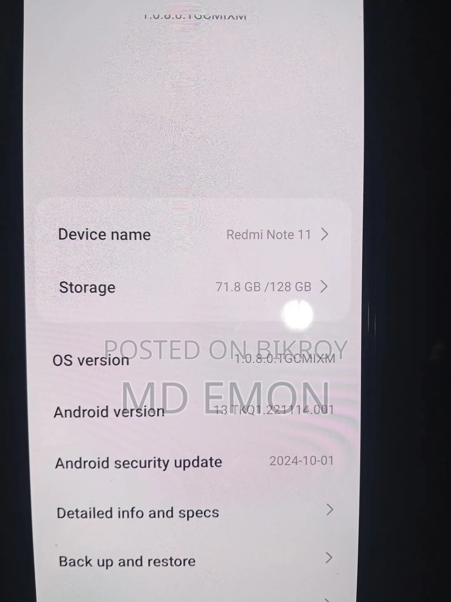 Xiaomi Redmi Note 11 . (Used)
