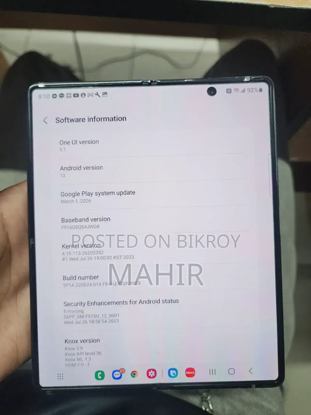 Samsung Galaxy Z Fold2 5G 256 GB Black
