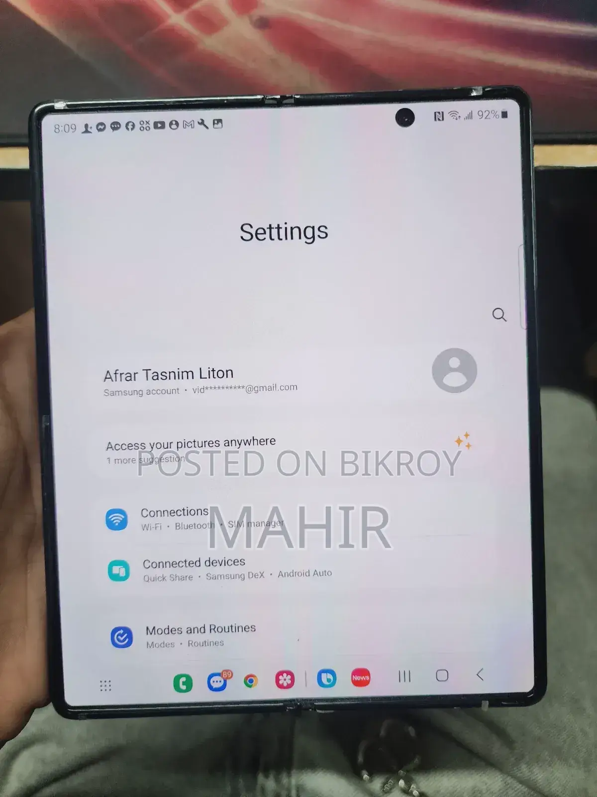 Samsung Galaxy Z Fold2 5G 256 GB Black