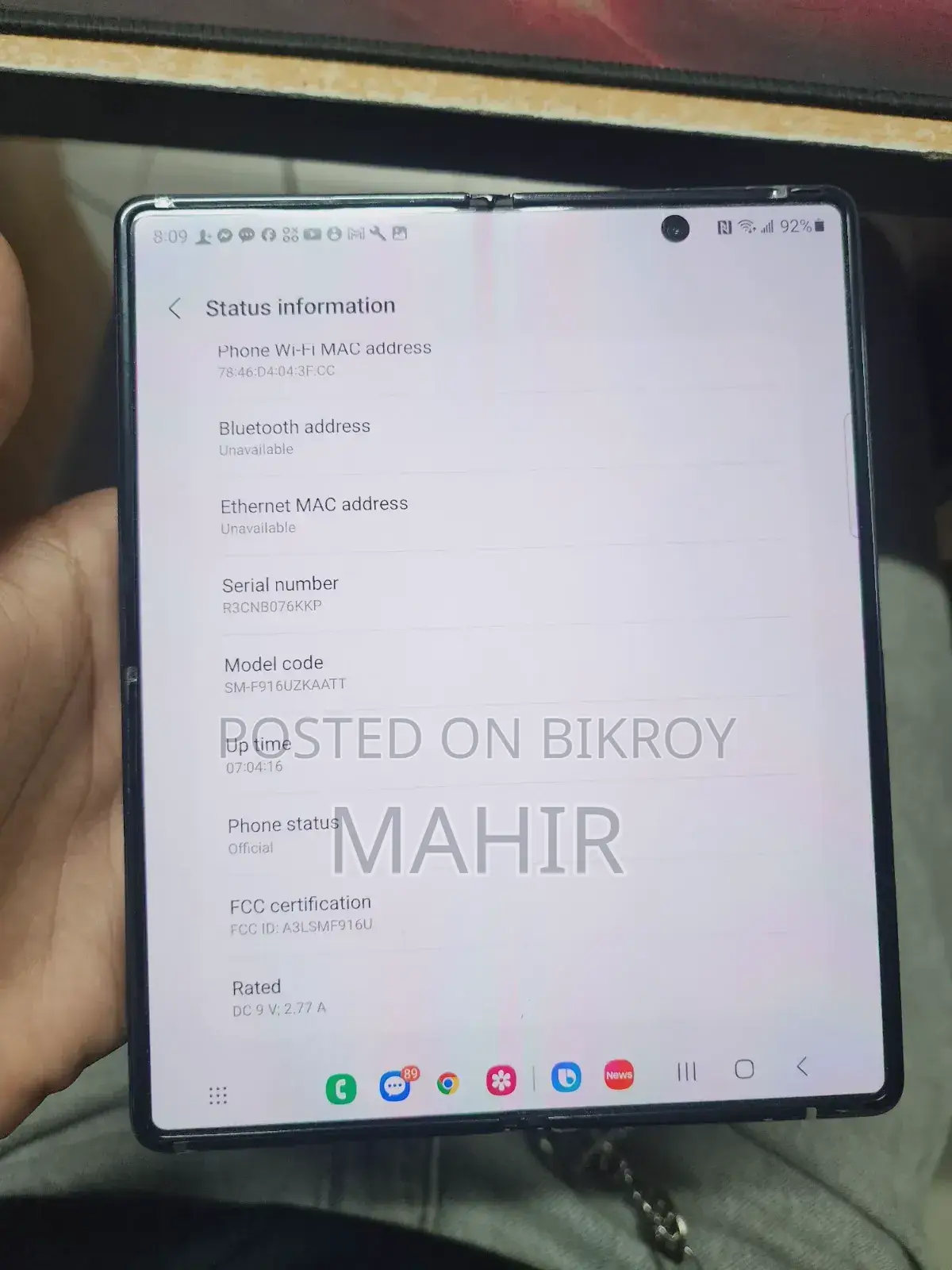 Samsung Galaxy Z Fold2 5G 256 GB Black